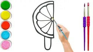 How to Draw a Lemon Popsicle || Step by Step