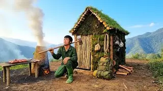 FULL VIDEOS I Built a Cozy Mountain Shelter & Cooked Alone / King Of Satyr