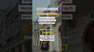 RARE COMMERCIAL PROPERTY IN CP | Ground + Mezzanine Floor for LEASE/SALE #connaughtplace