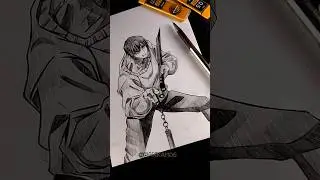 quick sketch of toji fushiguro✨// jujutsu kaisen // #shorts #toji #anime #drawinganime
