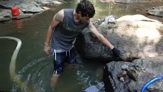 Gold Dredging in the Creek with Nugget! | Nugget Noggin