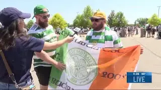 High energy from fans ahead of Chelsea vs. Celtic match at Notre Dame