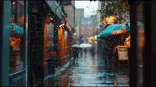 HDR 4K |  ☔️ Rain in 🇮🇪 Dublin, Ireland (🎧 Binaural Sound)