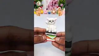 DIY Book Cat Sculpture 🐱 Crafting a Cat Character from a Book 🐾 🎨 #kidsplaywithclay