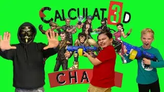 CALCULAT3D CHAOS Math Board Game | Bad Hacker Returned to Our House  | Blaster Battle with Hacker