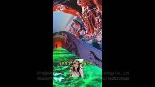 Time Tunnel concave convex led screen video wall commercial flexible led display Front maintenance L