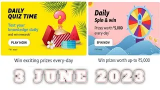 Amazon Funzone Quiz Answers Today| 3 June 2023|  @dailyquiztime #amazon #amazonfunzon