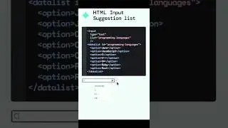 How to create input suggestion list in HTML 