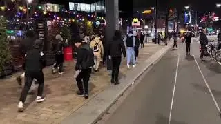 JUST IN - Multiple gunfire shots heard at anti-lockdown protest in Rotterdam, Netherlands