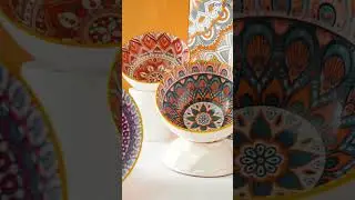 🔥 Paisley Perfection! Femora Ceramic Bowls That Scream Style & Function | 250ML Magic 🌈