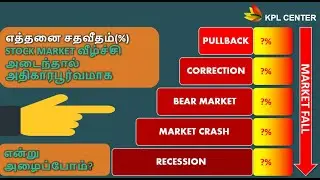 MARKET FALL DEFINITIONS | CORRECTION | BEAR MARKET | MARKET CRASH | RECESSION | TAMIL|#KPL CENTER|GK