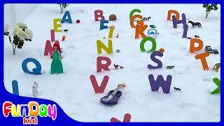Alphabet Song | ABC MAT for Toddlers & Kids | Pretend Play finding Letters with Apu - @FunDayKid