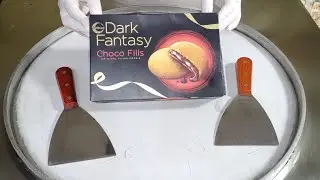 ICE CREAM ROLLS With DARK FANTASY CHOCO FILLS - SATISFYING ASMR VIDEO l Live Ice Cream Rolls