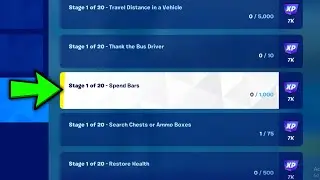 Stage 1 of 20 - Spend Bars || Fortnite Milestone Quests