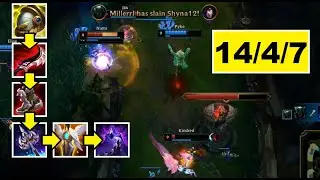 LoL: Pyke support vs Nami. Carry as supp is great. S11 Patch 11.12. K/D/A: 14/4/7.