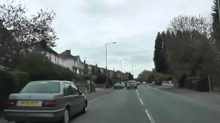 Driving On Commandery Road, Bath Road & Worcester Road, Worcester, Worcestershire, UK 5th April 2012
