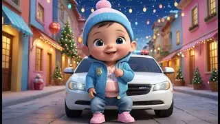 Police Car New Year Rescue | Fun Action & Learning Video for Toddlers