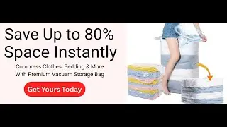 Premium Vacuum Storage Bags for Clothes & Bedding &ndash; Space Saver Compression Organizer