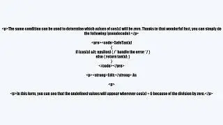 Tangent, condition