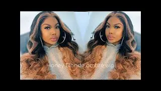 IN LOVE WITH THIS HONEY BLONDE OMBRE LACE WIG  PREMIUM LACE WIG