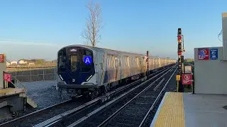 MTA NYC Subway Kawasaki R211 A Train Action In Queens (10/5/23)