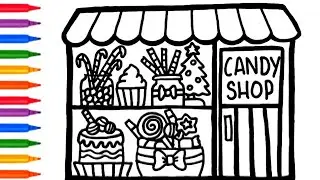 How to Draw a Candy House & Ice Cream Cone 🍭🍦 Step by Step for Beginners (Easy Art)