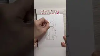 Draw Dress so Easy😍 #shorts #howtodraw #dressdrawing