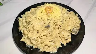 معكرونة الصلصة البيضاء بالسمك 🍤الذ من المطاعم / tagliatelle fruit de mer