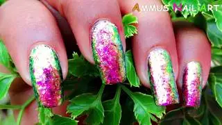How to apply Chameleon Flakes on a Regular polish- DIY
