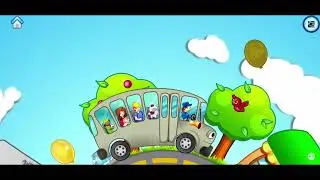 Wheels on the light yellow bus