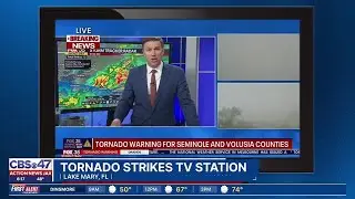 Tornado hits Florida TV station while they're on air | Action News Jax