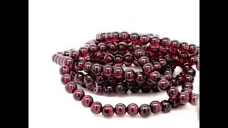 5mm round Mogok Garnet Beads - 2 Strands 20