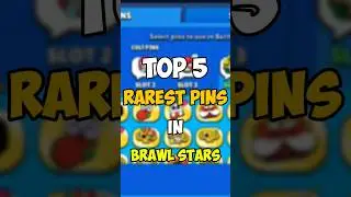 TOP 5 Rarest Pins IN Brawl Stars #shorts
