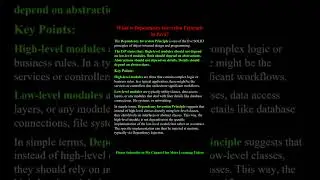 What is Dependency Inversion Principle in Java?
