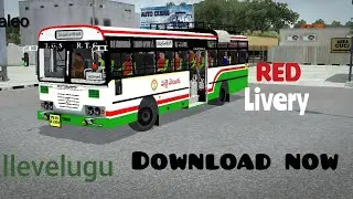 New TGSRTC pallevelugu red livery bs4 bus mod