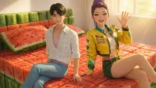 Rumi and jinu Relax in food and Jelly World | Demon Hunters