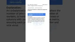Solving Unbalanced Assignment Problems in Mathematics Statistics