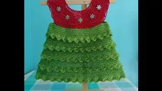 How to Crochet a Christmas Tree Holiday Baby Dress Tutorial