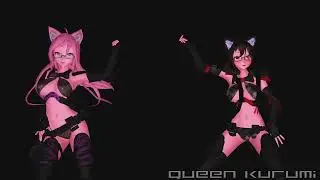 mmd x ship kard dumb litty armoured kurumi and nikita