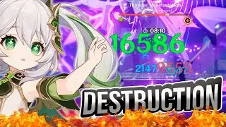 Nahida National DESTROYS Thunder Manifestation Spiral Abyss 3.2