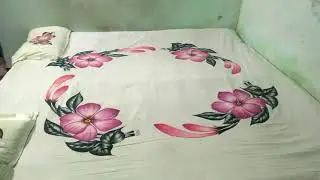 Beautiful fabric painting on bedsheet - 4