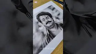 Mohanlal Drawing..📈🔥 | Mangalassery Neelakandan #art #viral #mohanlal #trending #shorts