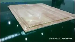 Groove door with UV coater painting production line 1