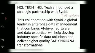 HCL Tech. Ltd. Share😍 Big NEWS💥 Partnership😲 Latest update HCL Tech. Share
