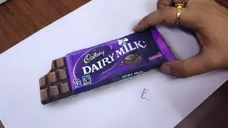 Drawing Cadbury Dairy Milk Chocolate | Pencil Prism