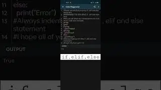 How to use if , elif and else in Python 26 