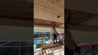staining wood ceiling