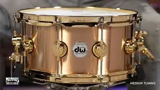 DW 14x6.5 Collector's Series Brushed Bell Bronze Snare Drum with Gold Hardware (DRVZ6514SVG)