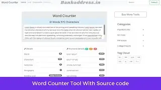 Word Counter Tool With Source Code | Check Grammar, Keywords & more