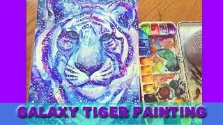 GALAXY TIGER Watercolor Timey-Wimey Lapse- @dramaticparrot